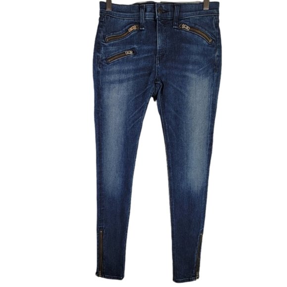 Rag & Bone Exposed Zipper Mid-rise Skinny Jeans Ankle Zip 27 - Picture 2 of 10